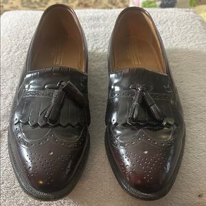 Men's Johnston And & Murphy Brown Leather Tassel Slip On Loafers Shoes